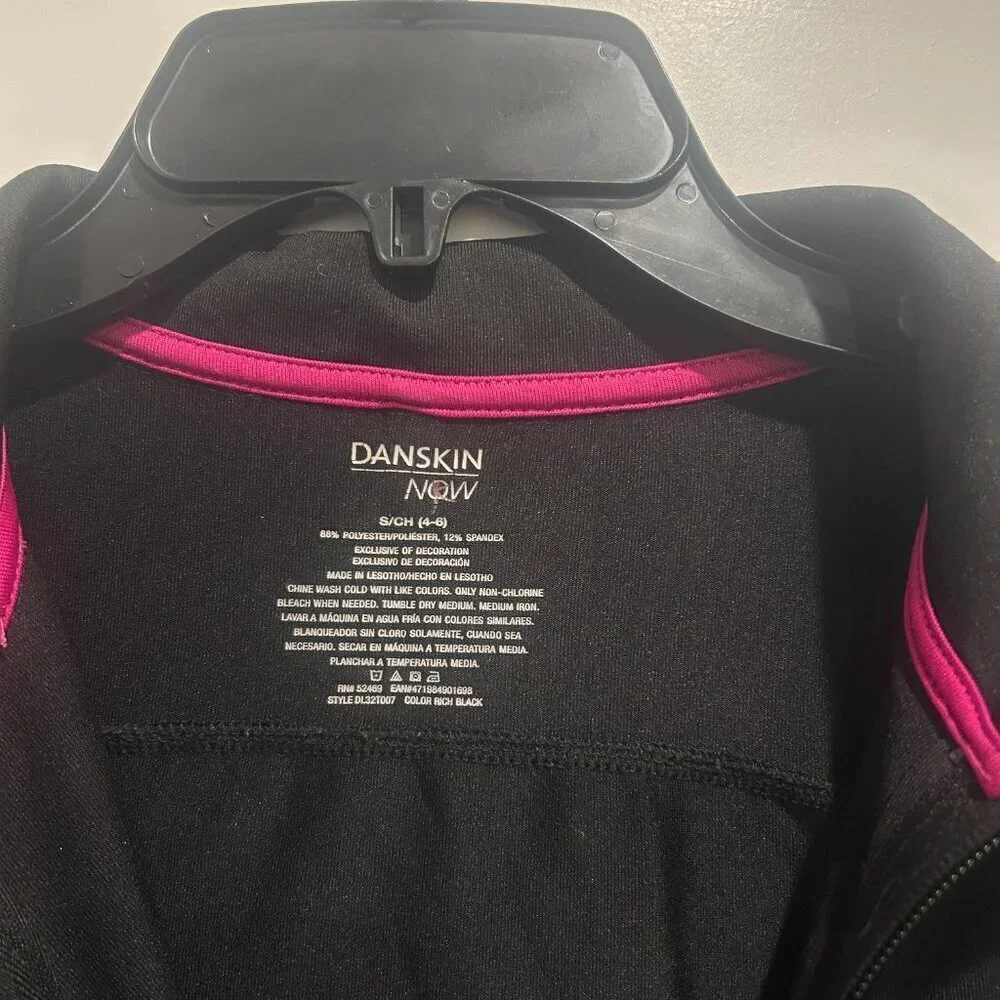 Danskin Now Black Performance Athletic Zip Up Jacket Women’s Size S (4-6) - Picture 3 of 7